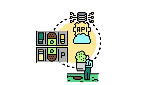 Provisioning service system architecture a person planting, connecting on premise infrastructure to cloud api services for resource management and deployment