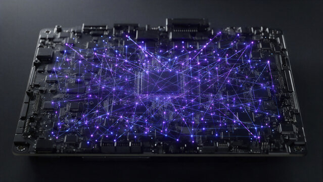 Post-Quantum Cryptography Encryption lattice network on circuit board