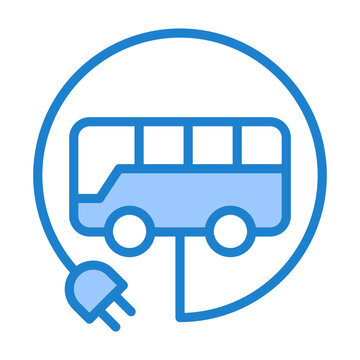 Electric Bus Icon
