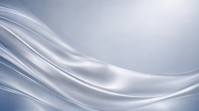 Abstract Elegant Silver Waves Design with Soft Gradient Background Suitable for Premium Luxury Media