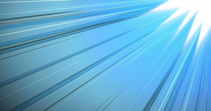 Blue light rays creating dynamic futuristic background design with abstract patterns