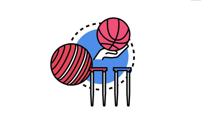 Concept visualizes the common phrase put the ball in your court, decision making, responsibility, and inviting someone to take action in a situation or opportunity