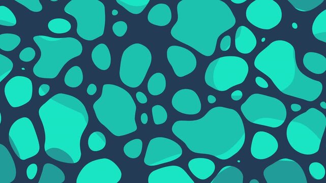 Teal water caustics pattern rippling like sunlight on a pool floor on a navy background in a seamless loop