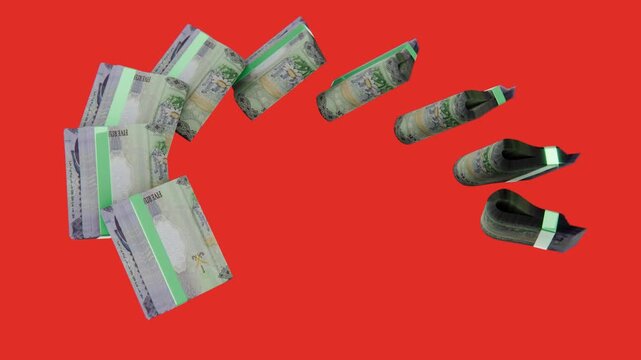 Realistic Saudi Arabia 5 Riyals Money Stack
