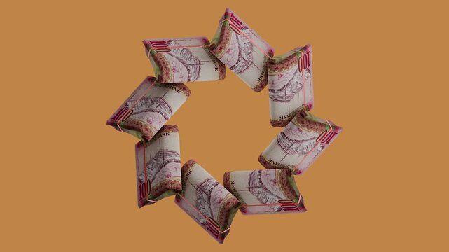 3D Render Saudi Arabia 100 Riyals Banknote Bundle