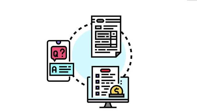 Questionnaire concept a process of collecting information, filling out forms, and conducting surveys across paper, mobile, and desktop digital platforms