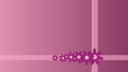 Elegant pink floral background with ribbon accents creating decorative frame design for invitations celebrations and greetings © Muhammad