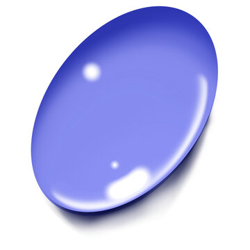 Glossy Blue Purple Water Drop 3D Render