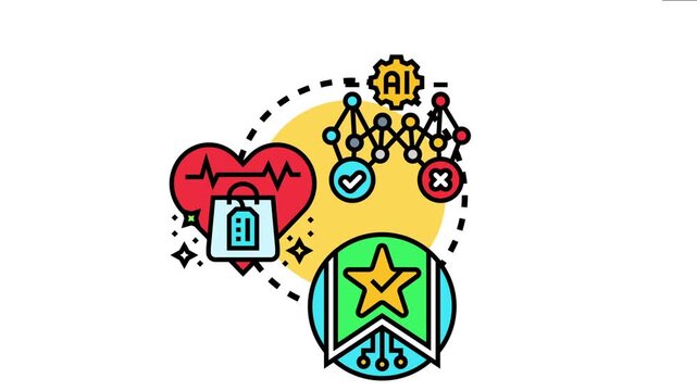 Artificial intelligence processing various options for random decision making, developing strategies for evaluation and optimal project success, choosing between positive and negative outcomes