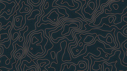 Bronze Topographic Map Background Contour Lines Texture © Nusrat007
