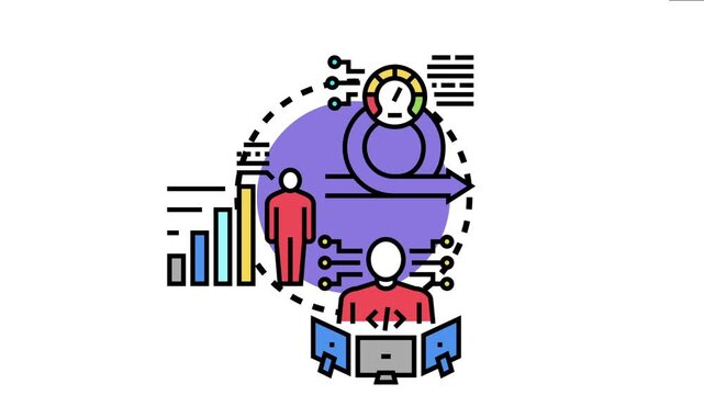 Professional team implementing rapid expertise tips with agile methodology, analyzing data, and developing software for skill enhancement, efficient project management, and business growth