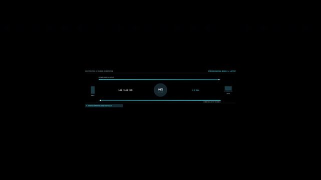Device Sync Mirrored Transfer Progress Looping Animation on Transparent Alpha 4K 60FPS