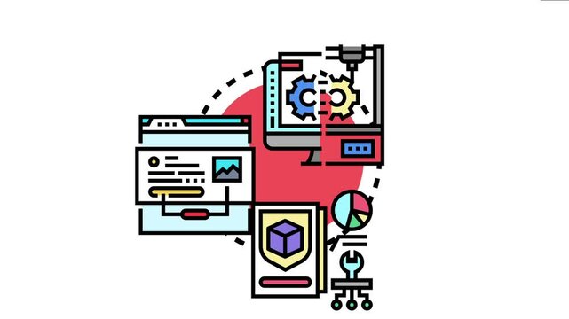 Ready made templates concept representing digital design, web development, software creation, 3d prototyping, and customized business solutions with modern technology