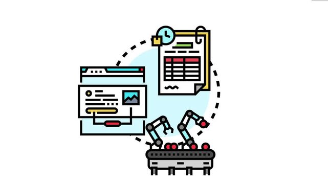 System automating product catalog data enrichment and updates, connecting manufacturing or data processing with online inventory management for efficient real time synchronization