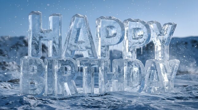 Frozen silver Happy Graduation lettering with icy blue highlights and frosted textures, creating a striking winter-inspired academic celebration graphic.