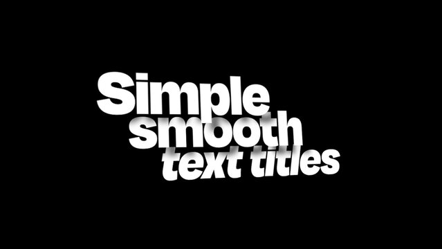 Dynamic Smooth Text Titles