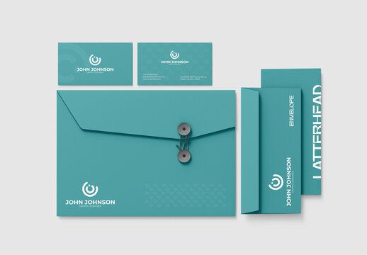 Business Stationery and Envelope Mockup Set