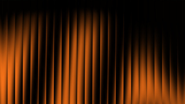 noen stripes  orange and black 3D ribbed glass background texture for modern interior design marketing and digital website backdrops.