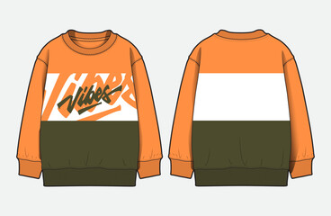 Modern Menswear Sweatshirts with Colorblock Cut and Sew Details © 1312124