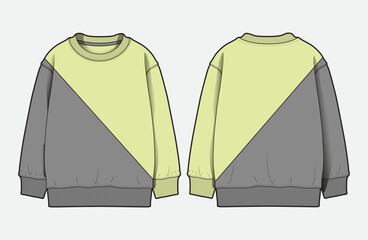 Modern Menswear Sweatshirts with Colorblock Cut and Sew Details © 1312124