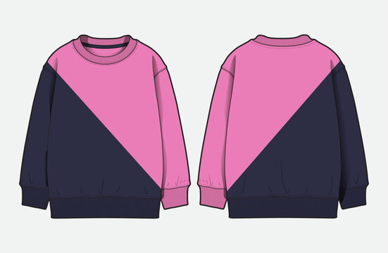 Modern Menswear Sweatshirts with Colorblock Cut and Sew Details