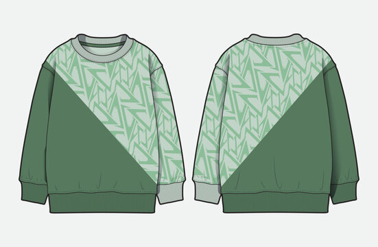 Modern Menswear Sweatshirts with Colorblock Cut and Sew Details