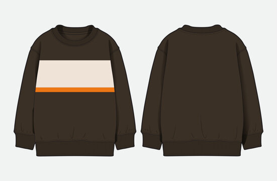 Modern Menswear Sweatshirts with Colorblock Cut and Sew Details