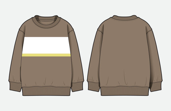 Modern Menswear Sweatshirts with Colorblock Cut and Sew Details
