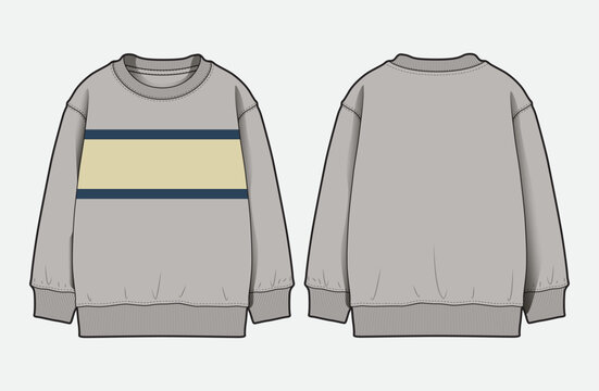 Modern Menswear Sweatshirts with Colorblock Cut and Sew Details