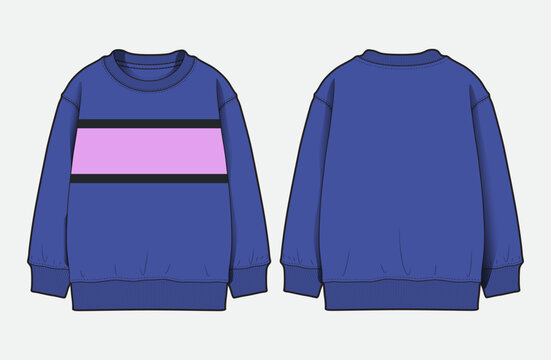 Modern Menswear Sweatshirts with Colorblock Cut and Sew Details