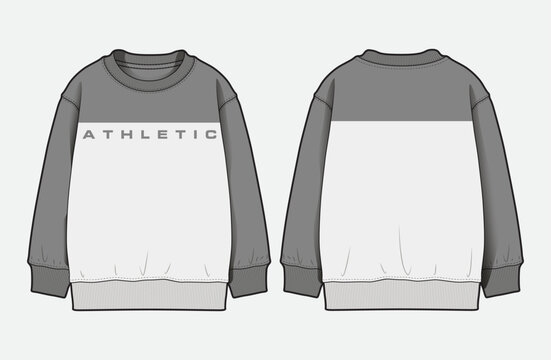 Modern Menswear Sweatshirts with Colorblock Cut and Sew Details