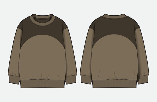 Modern Menswear Sweatshirts with Colorblock Cut and Sew Details
