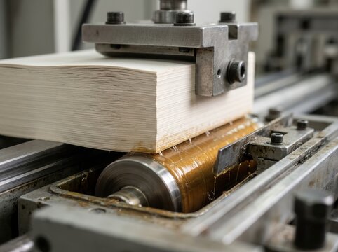 perfect binding glue roller Paper manufacturing machine processing wood pulp into paper sheets