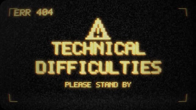 Technical Difficulties Broadcast Outage Vintage Crt Screen