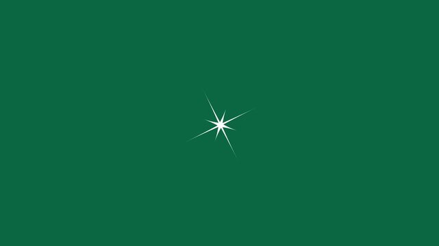 Fairy twinkle stars animation, single glowing star glitter sparkle light, magical starlight burst. Sparkling shine effect flat vector blinking shining 