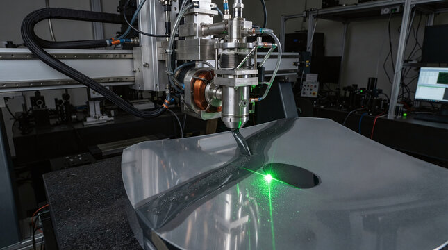 Magnetorheological finishing fluid ribbon polishing silicon carbide optical mirror