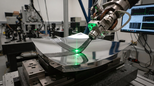 Magnetorheological finishing fluid ribbon polishing silicon carbide optical mirror