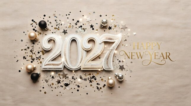 Celebrating the joyous occasion of christmas and the hopeful promise of a brand new year 2027 filled with peace love happiness and prosperity for all