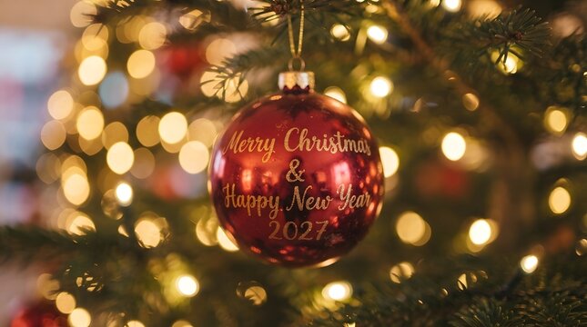 A dazzling and festive christmas scene unfolds showcasing a beautifully decorated tree adorned with shimmering ornaments and twinkling lights evoking warmth joy and the spirit