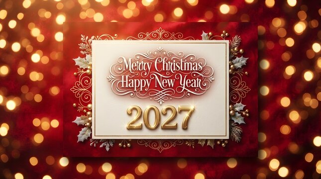 Celebrating the joyous occasion of christmas and the hopeful anticipation of a brand new year 2027 filled with peace love and prosperity for all