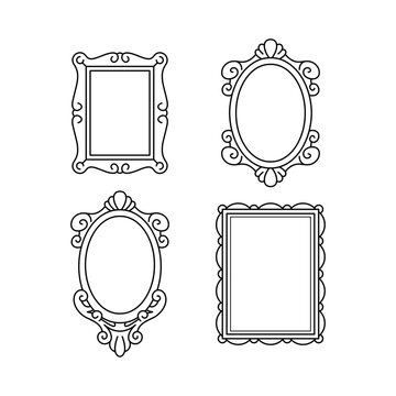 Elegant Ornamental Frame Collection. Vintage Decorative Border Templates