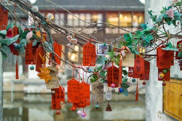 colorful hanging lanterns © LI