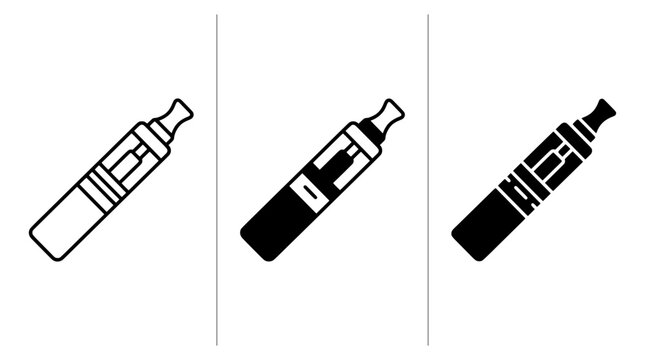 E cigarette vape pen icon for logo