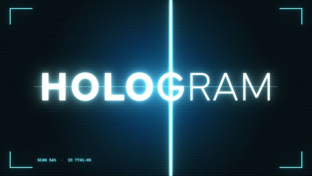 Holographic Scanline Glowing Variable Font Title