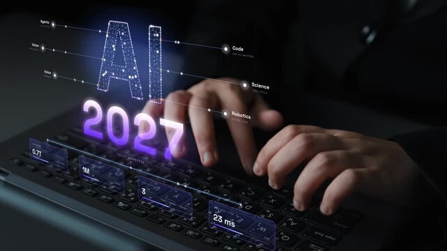 AI 2027 performance with trillion parameters, million token context window, five modalities and millisecond response for smart technology. Foretell.