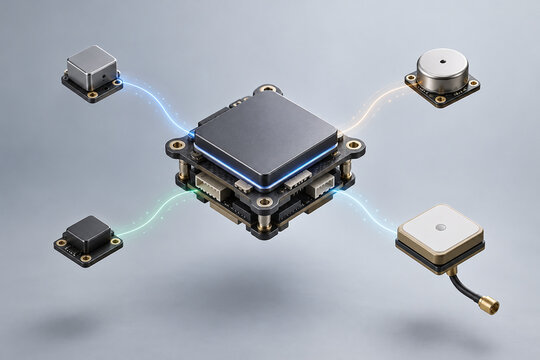 Drone Flight Controller With Floating Navigation Sensors