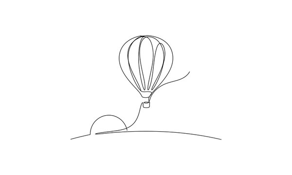 Japan and chains  new year coulter vector new design 2027 Simple hot air balloon flying over a hillside Vector, illustration