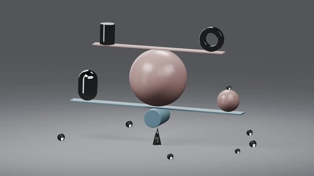Balance scale concept equal business comparison bg able to loop endless 4k