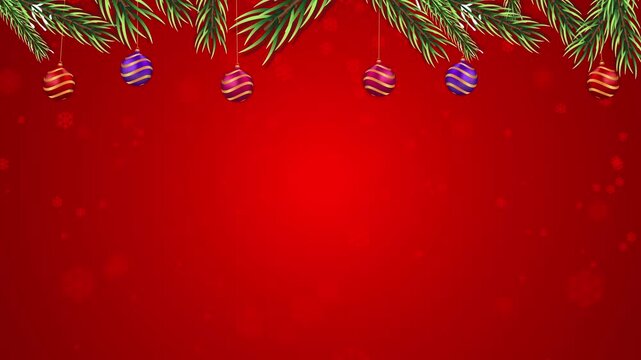 White snowflake overlay layer on red background, snowflakes bokeh and snowfall for Christmas and holiday