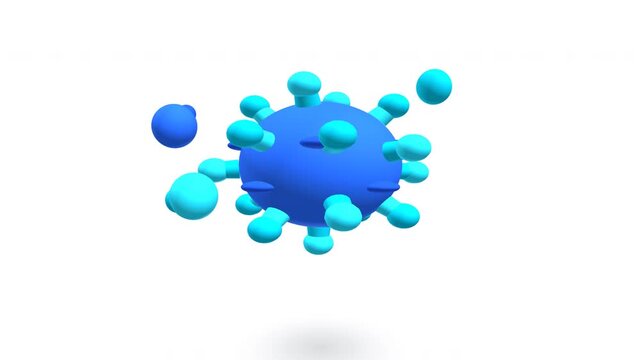Norovirus 3d medical illustration on white background